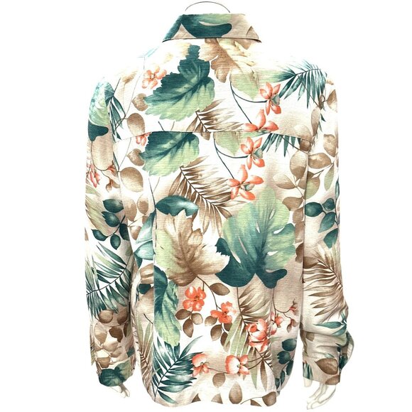 Alfred Dunner Size 12 Yellow Silk Blend Jacket Floral Trim Textured Lining - Picture 6 of 15